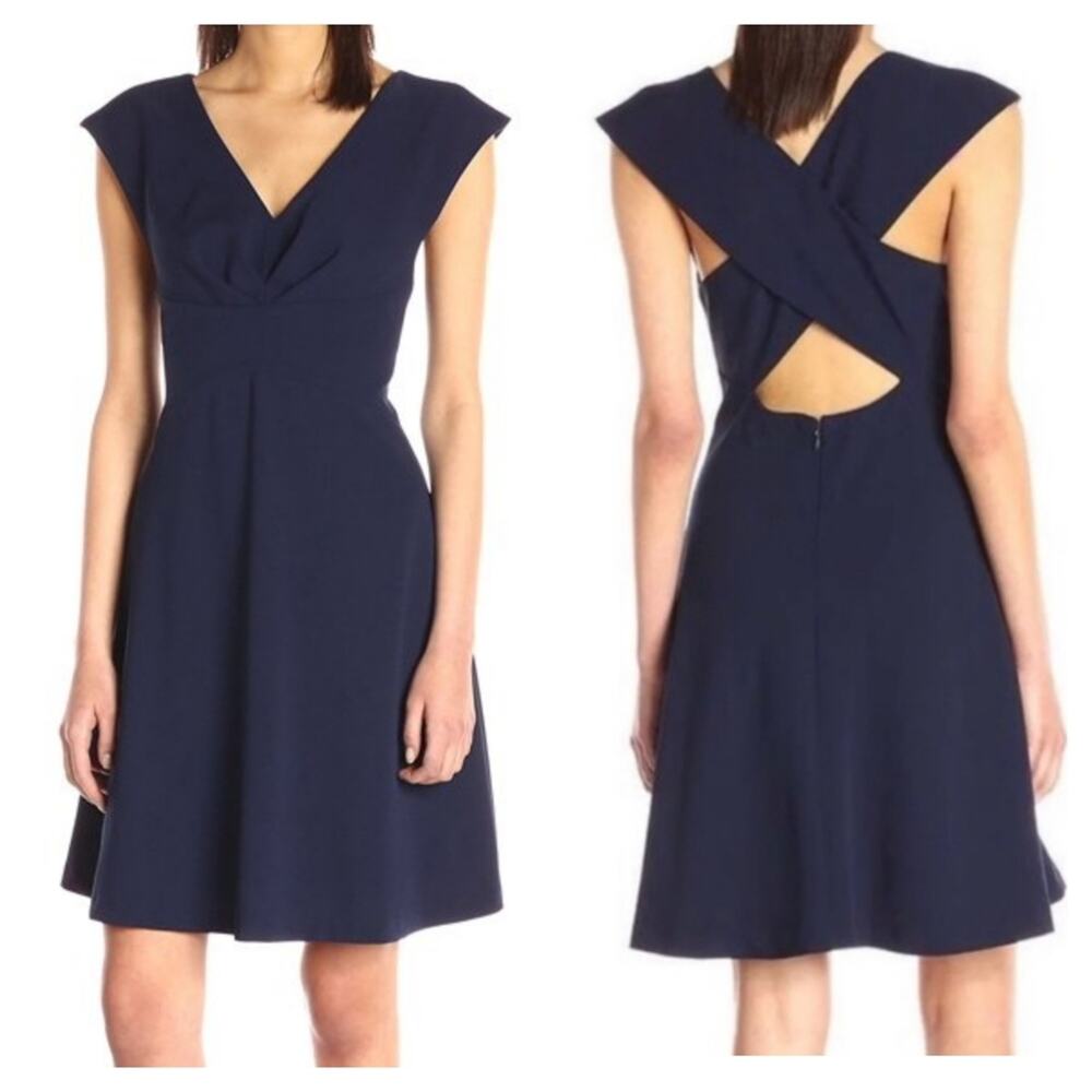 Elegant Navy Blue Women's Dress